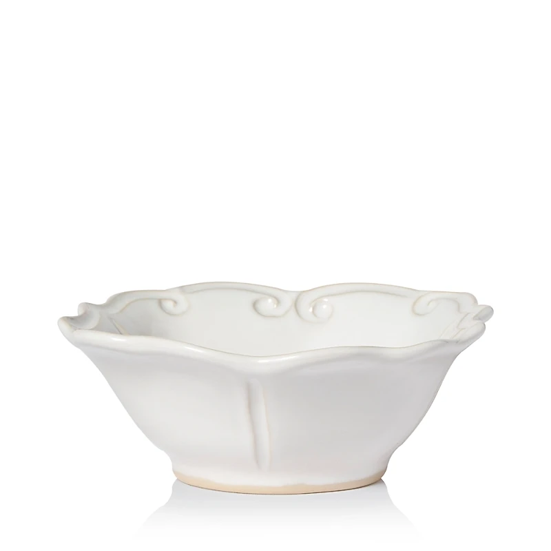 Vietri Incanto Stone White Baroque Cereal Bowl