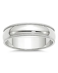 Bloomingdale's Fine Collection Men's 6mm Half Round Milgrain Band