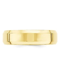 Bloomingdale's Fine Collection Men's 6mm Bevel Edge Comfort Fit Band 14K Yellow Gold