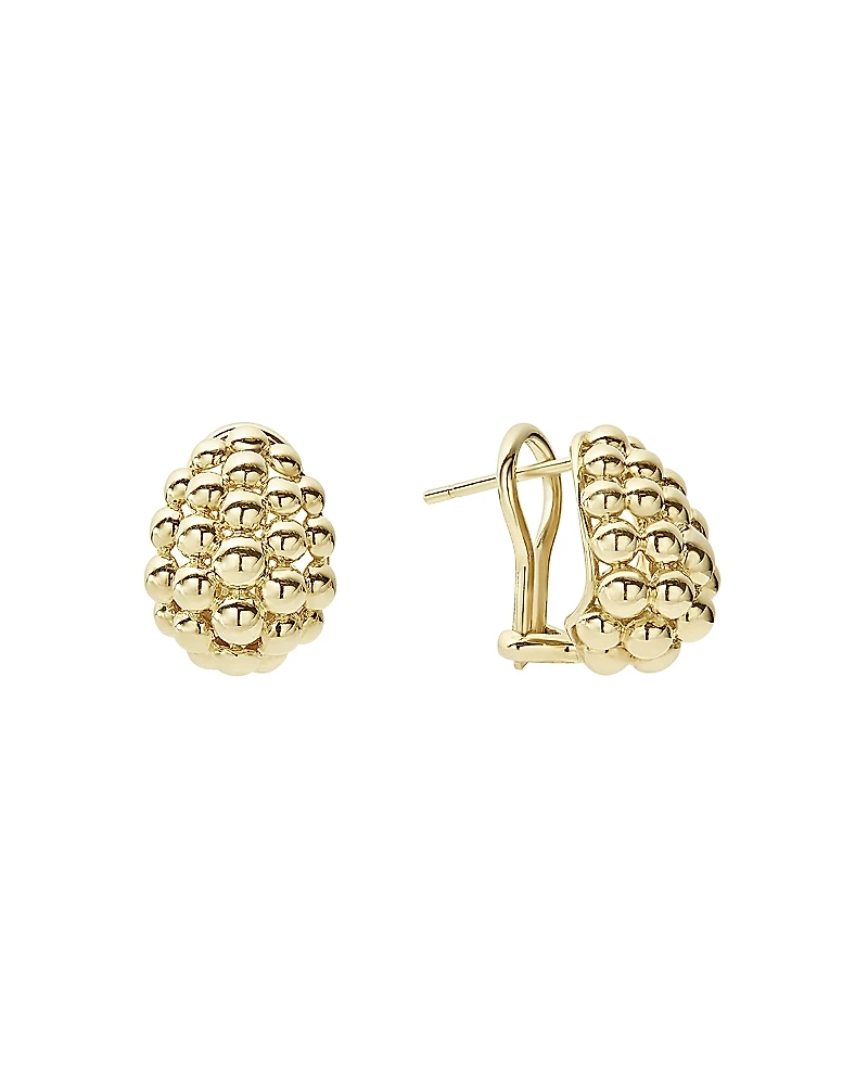 Lagos Caviar Gold Collection 18K Gold Domed Huggie Earrings - Exclusive