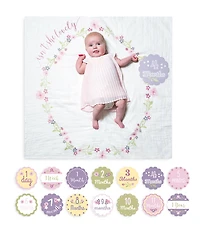 Lulujo Isn't She Lovely Baby Blanket & Age Cards Set