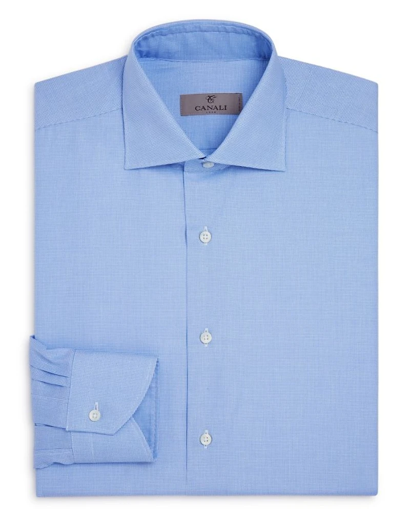 Crosshatch Textured Solid Regular Fit Dress Shirt
