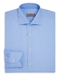Canali Crosshatch Textured Solid Regular Fit Dress Shirt
