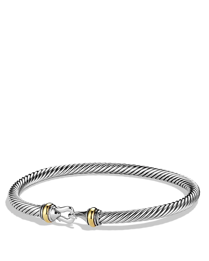 David Yurman Cable Classic Buckle Bracelet with Gold
