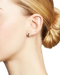Diamond Huggie Hoop Earrings in 14K Gold