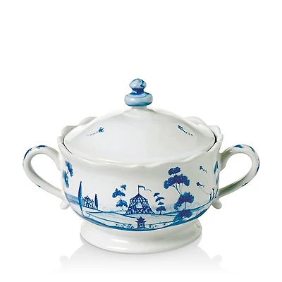 Juliska Country Estate Main House Sugar Bowl, Delft Blue