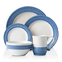 Le Panier White/Delft 5pc Setting