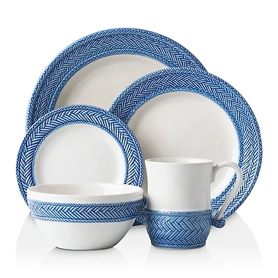 Juliska Le Panier White/Delft 5pc Setting