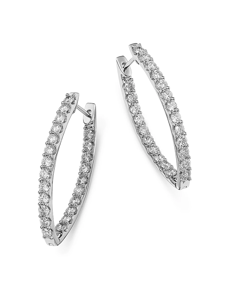 Bloomingdale's Fine Collection Diamond Inside Out Earrings