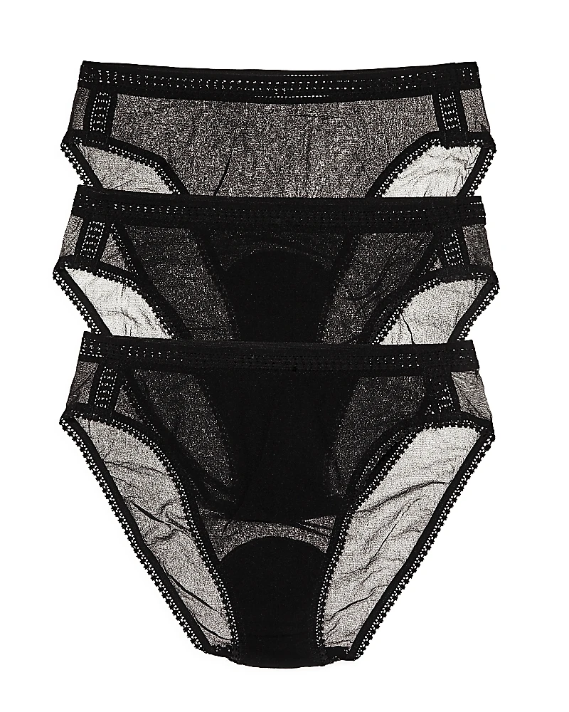 On Gossamer Mesh Hip High-Cut Briefs, Set of 3