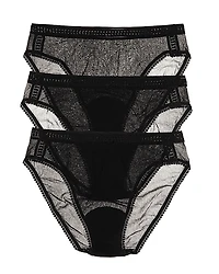 On Gossamer Mesh Hip High-Cut Briefs, Set of 3