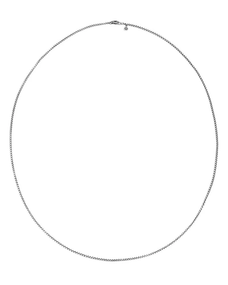 Sterling Silver Classic Chain Box Chain Necklace, 22"