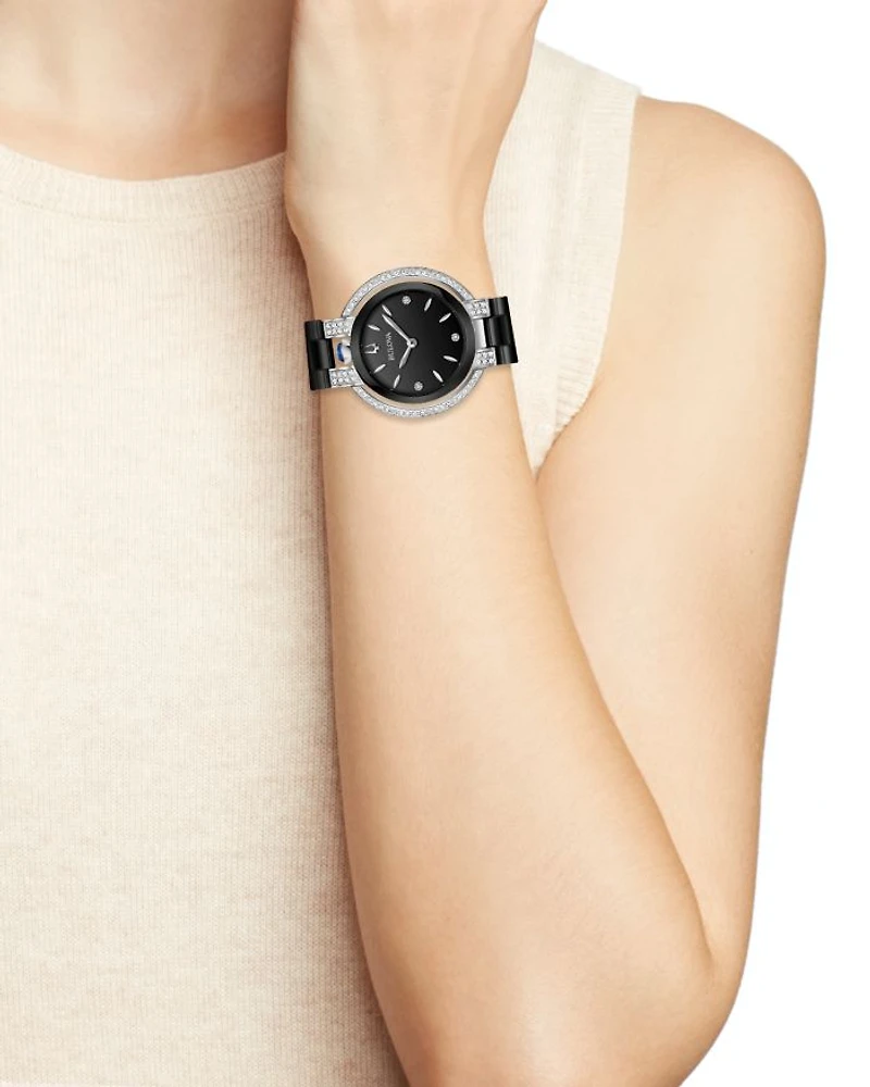Rubaiyat Black Dial Watch, 35mm
