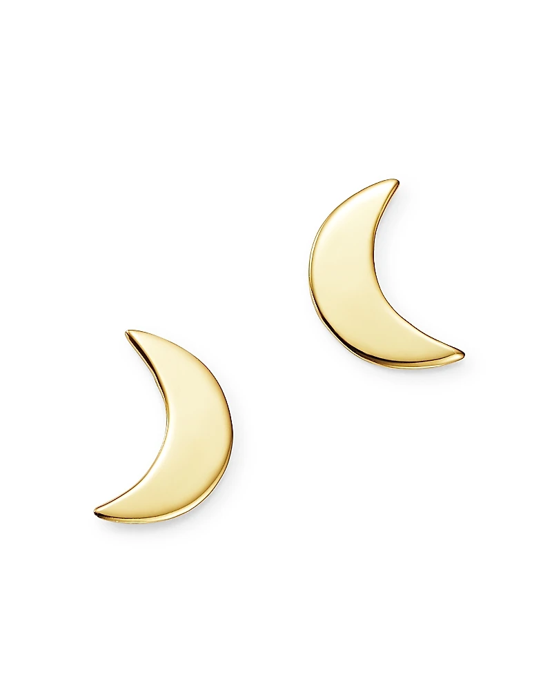 Moon & Meadow Small Moon Stud Earrings