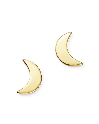 Moon & Meadow Small Moon Stud Earrings