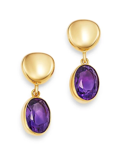Bloomingdale's Fine Collection Gemstone Oval Drop Earrings