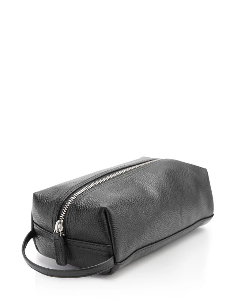 Leather Compact Toiletry Travel Bag