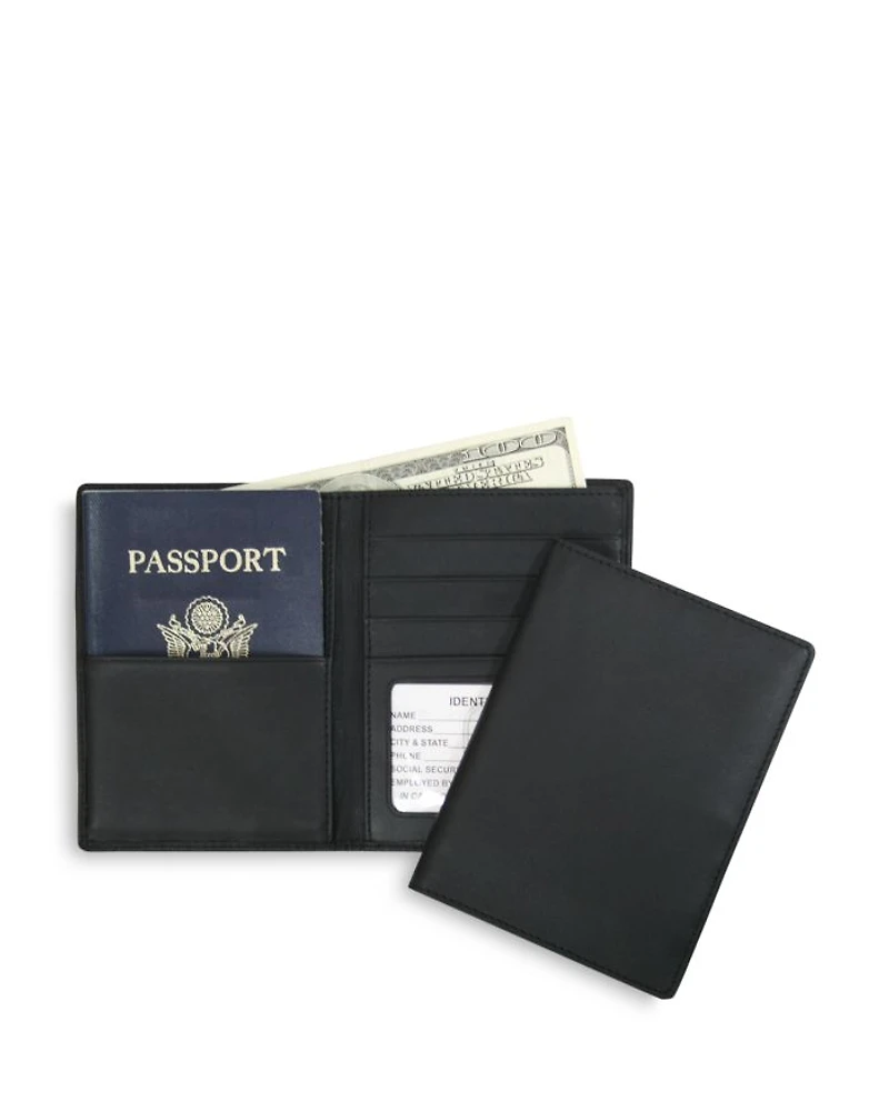 Leather RFID-Blocking Passport Case & Wallet