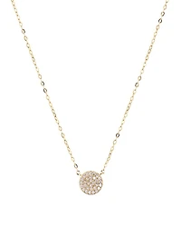 Small Circle Pendant Necklace, 14"