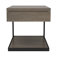 Huppe Clark 1-Drawer C-Shape Nightstand