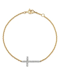 Bloomingdale's Fine Collection Diamond Cross Bracelet