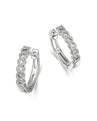 Bloomingdale's Fine Collection Diamond Milgrain Huggie Hoop Earrings