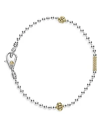 Lagos 18K Yellow Gold & Sterling Silver Caviar Icon Beaded Bracelet