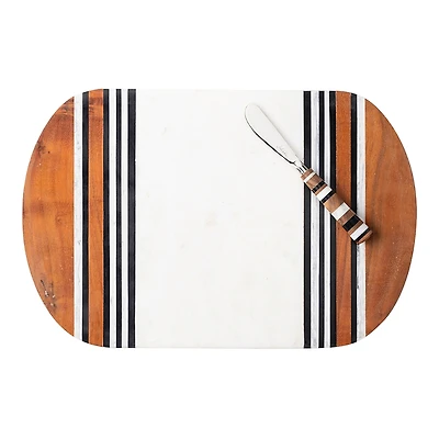 Juliska Stonewood Stripe Serving Board & Spreader