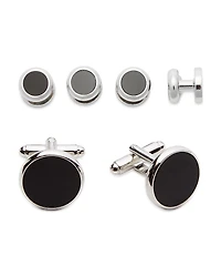 Link Up Classic Round Stud & Cufflink Set
