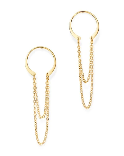 Horseshoe Chain Drop Earrings in 14K Yellow Gold - Exclusive