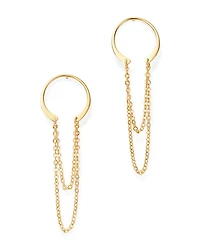 Horseshoe Chain Drop Earrings in 14K Yellow Gold - Exclusive