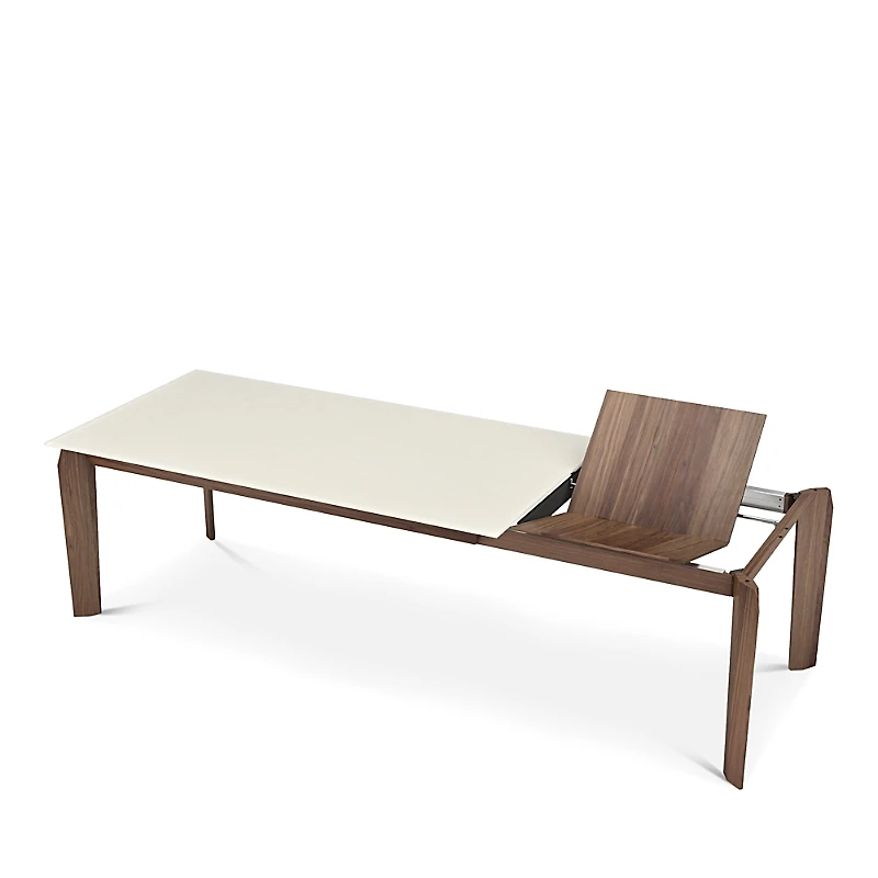 Huppe Magnolia 76 Extension Lacquered Glass Top Dining Table