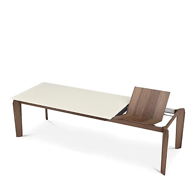 Huppe Magnolia 76 Extension Lacquered Glass Top Dining Table