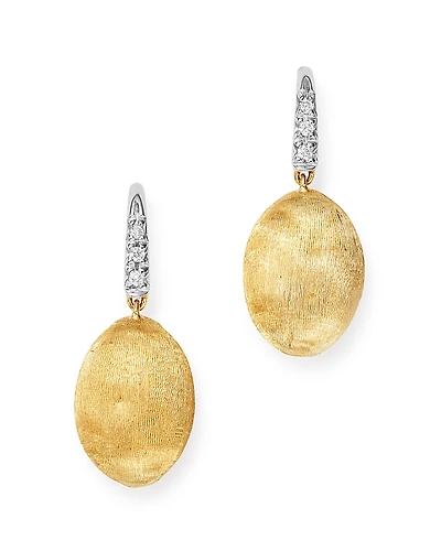 Marco Bicego 18K Yellow Gold Siviglia Diamond Drop Earrings - Exclusive
