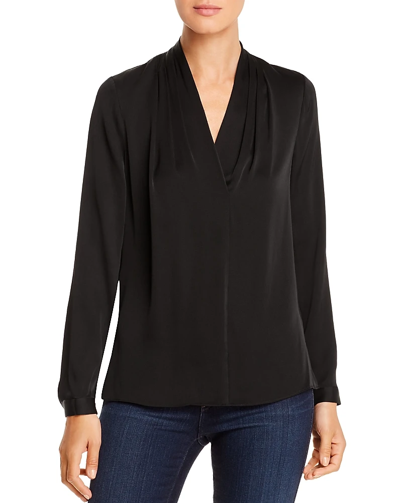 Kobi Halperin Nellie Silk-Blend Pleated Blouse