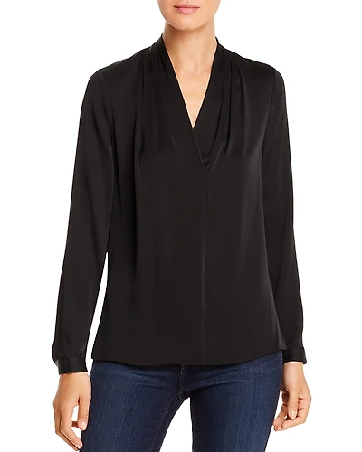 Kobi Halperin Nellie Silk-Blend Pleated Blouse