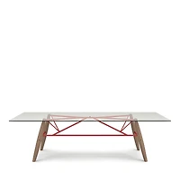 Huppe Connection 98 Glass Top Dining Table