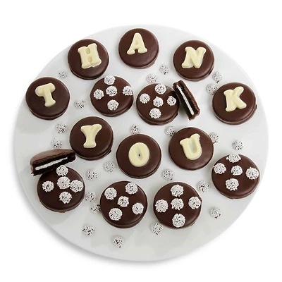 "THANK YOU" Belgian Chocolate Sandwich Cookies, 14 Piece