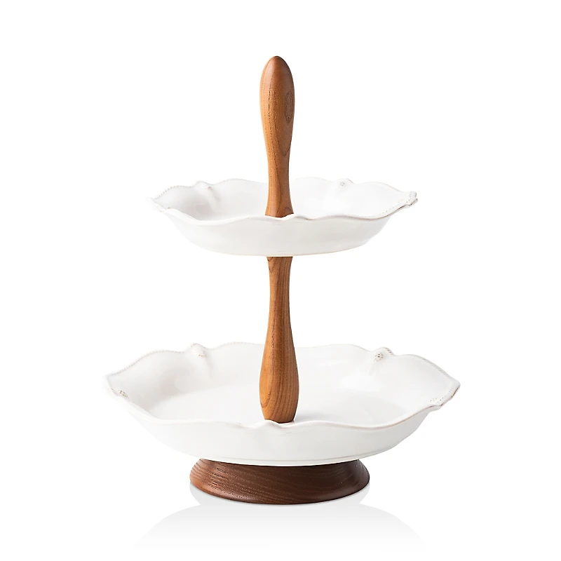 Juliska Berry & Thread Whitewash Tiered Serving Stand