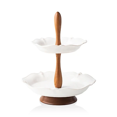Juliska Berry & Thread Whitewash Tiered Serving Stand