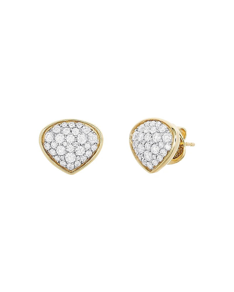 Marina B 18K Yellow Gold Trisola Diamond Stud Earrings