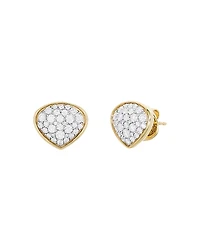 Marina B 18K Yellow Gold Trisola Diamond Stud Earrings