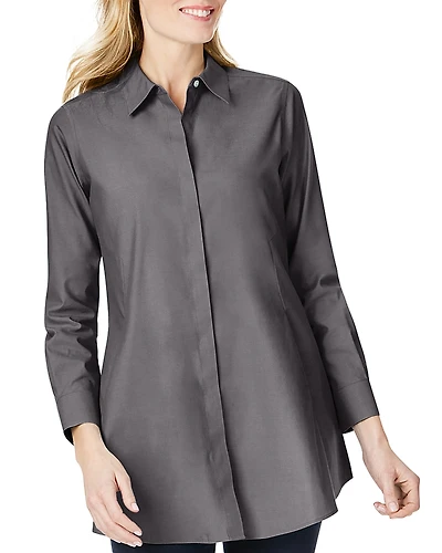 Foxcroft Cici Cotton Non-Iron Tunic Shirt