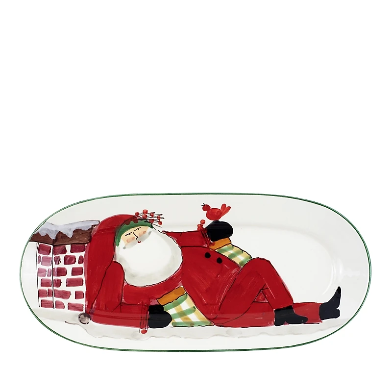 Vietri Old St. Nick Small Oval Platter