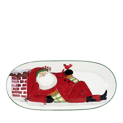 Vietri Old St. Nick Small Oval Platter
