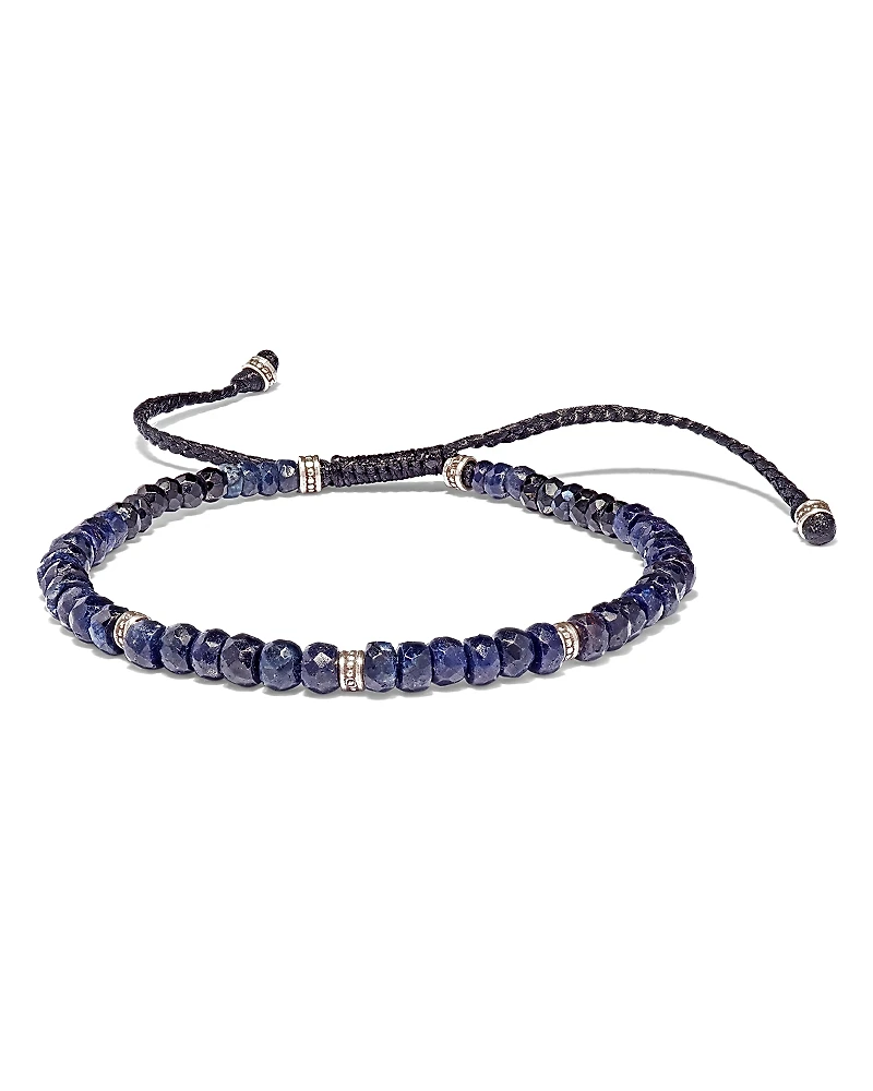 Jan Leslie Sapphire and Sterling Silver Bead Bracelet