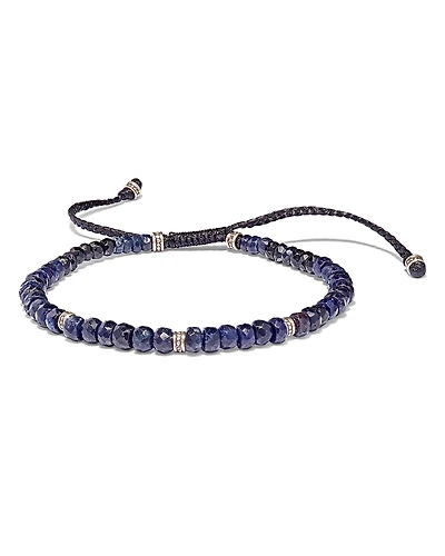 Jan Leslie Sapphire and Sterling Silver Bead Bracelet