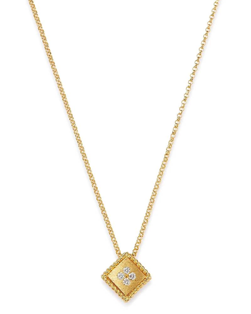 Roberto Coin 18K Yellow Gold Palazzo Ducale Diamond Pendant Necklace, 18