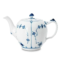 Blue Fluted Plain Teapot