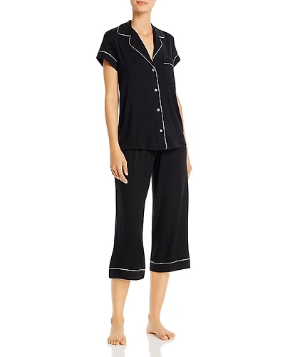 Eberjey Gisele Short Sleeve Crop Pajama Set